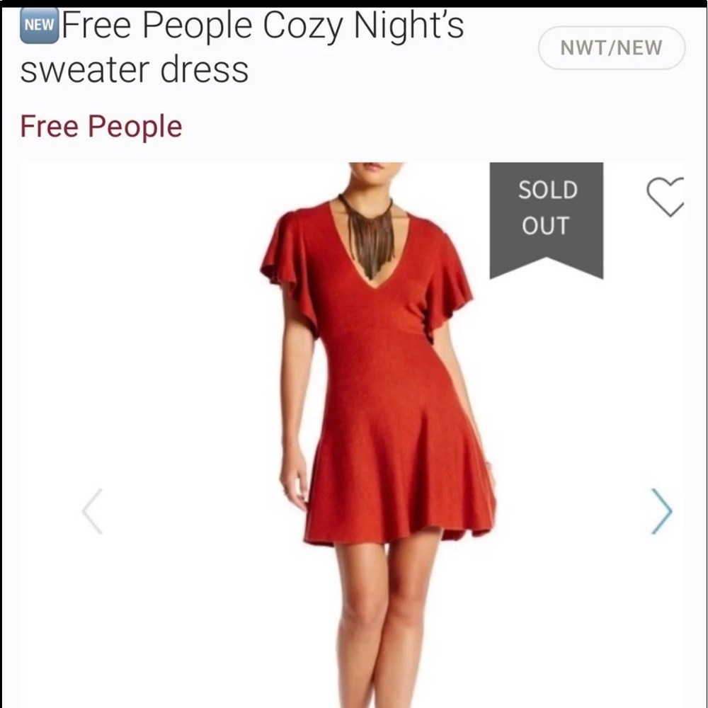 SOLD. Free People Cozy nights sweater dress.